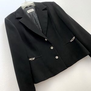 Detailed black blazer jacket